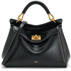 JW PEI Black Satchel with Gold Accents